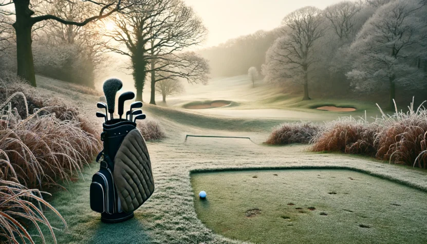 Golf club during winter time